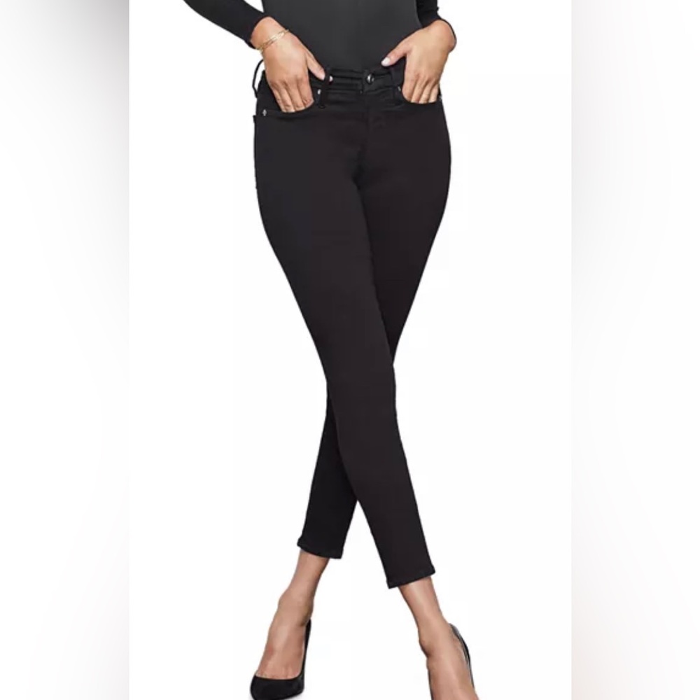 Good American Good Waist, High Rise, Skinny, Cropped Leg *Distressed*
